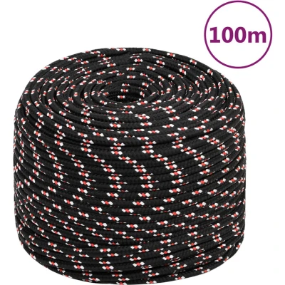 Afbeelding van vidaXL Boot touw 10 mm 100 m polypropyleen zwart