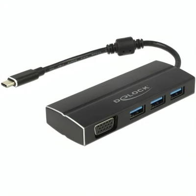 Afbeelding van USB C adapter / multiport naar VGA kabel 0.2 m Delock