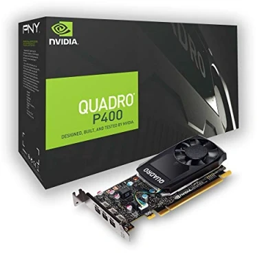 Afbeelding van PNY Quadro P400 DVI Professional Graphic Card 2GB GDDR5 PCI Express 3.0 x16, Single Slot, 3x Mini DisplayPort, 5K Support, Ultra quiet active fan