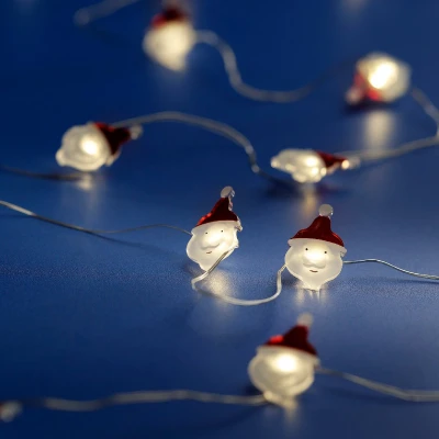 Afbeelding van Micro LED string met Kerstmannetjes 190 cm lang 20 LED&#039;s