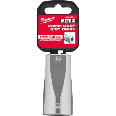 Afbeelding van Milwaukee Accessoires 3/8&quot; Lange Dop Metrisch 23 mm 4932480004