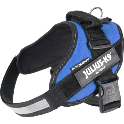 Afbeelding van Julius K9 Power Harnas / Tuig voor Labels Blauw MAAT 0 58 76 CM Geschikt honden van 14 25 kg