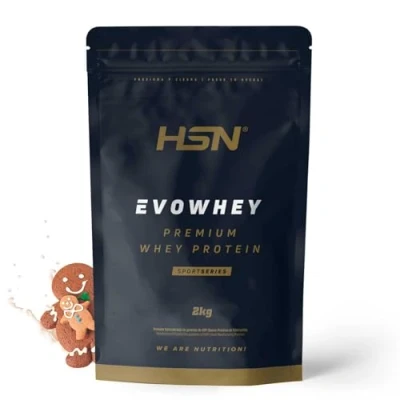 Afbeelding van HSN Evowhey Proteïne, peperkoek, 2 kg = 67 blikjes per geconcentreerde verpakking met wei eiwit, 100% eiwitconcentraat (WPC), niet GMO, vegetarisch, glutenvrij en zonder soja