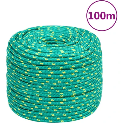 Afbeelding van vidaXL Boottouw 10 mm 100 m polypropyleen groen