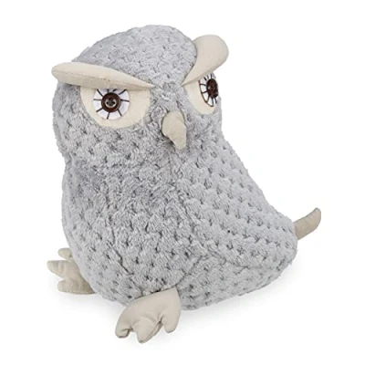 Afbeelding van Relaxdays Deurstopper uil deurstop dier decoratief deurbuffer knuffel grijs