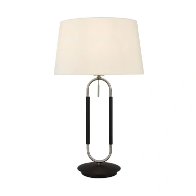 Afbeelding van Searchlight Tafellamp Jazz zwart met metaalgrijs EU41431SS