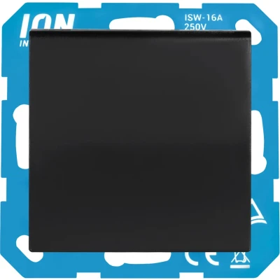 Afbeelding van ION industries stopcontact met randaarde en klapdeksel IP44 V1/J1 mat zwart (10.300.316) wandcontactdoos