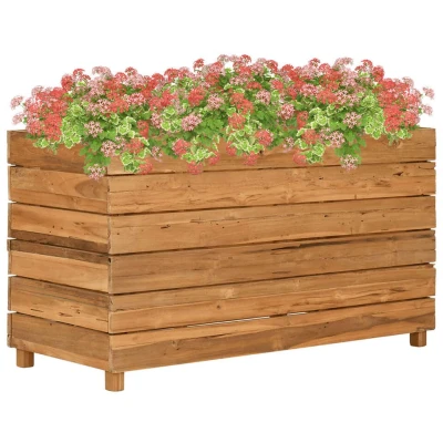 Afbeelding van Plantenbak verhoogd 100x40x55 cm massief teakhout