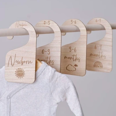 Afbeelding van Kledinghangers Hout Baby