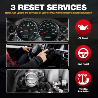 Afbeelding van LAUNCH CRP123 V2.0 OBD2 Code Reader Scanner voor 4 System Engine ABS SRS Transmission Car Diagnostic Tool met 3 Reset Functie Oil SAS Throttle Aanpassing, Lifetime Gratis Update
