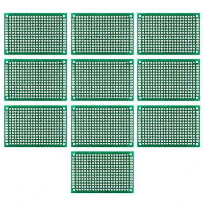 Afbeelding van 10st 4x6cm dubbelzijdig prototype pcb universele printplaat voor doe het solderen en elektronisch project