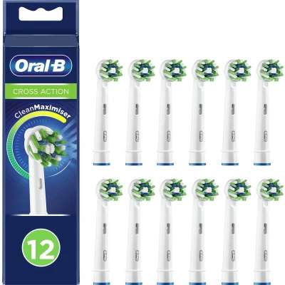 Afbeelding van Oral B CrossAction Opzetborstel, Verpakking Van 12 Stuks, Brievenbusformaat