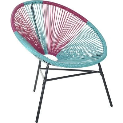 Afbeelding van Beliani ACAPULCO Kuipstoel Multicolor PE rotan