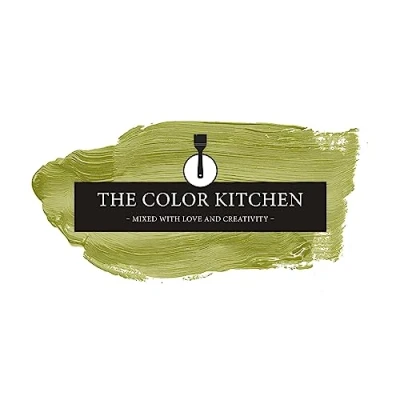 Afbeelding van The Color Kitchen TCK4009 Krachtige muurverf, schilderverf voor kleurrijke ruimtes, matte binnenverf in groen, 5 liter dekkende verf
