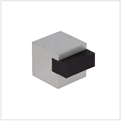 Afbeelding van EVI Herrajes I 197/20 H deurstopper, zelfklevend, roestvrij staal 20mm vierkant, Wit en Grijs