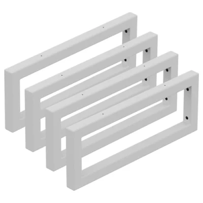 Afbeelding van JYiuog Wastafelhouder, wastafelstandaard, wandmontage, plankhouder van metaal, consoledrager voor wastafels, veelzijdige wandhouders (wit, 40 cm, 4 stuks)