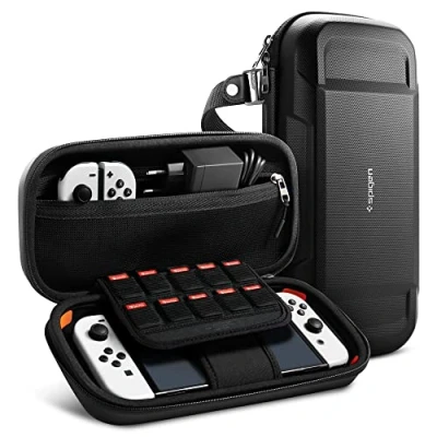 Afbeelding van Spigen Rugged Armor Pro Tas Compatibel met Nintendo Switch OLED 2021 Zwart