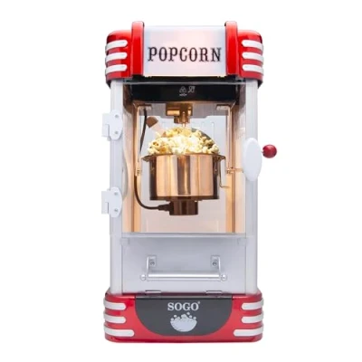 Afbeelding van SOGO Human Technology PAL SS 11350 Popcornmaker Zilver rood