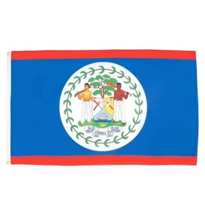 Afbeelding van Belize Vlag 150x90 cm Belizean vlaggen 90 x 150 Banner 3x5 ft Licht polyester AZ FLAG