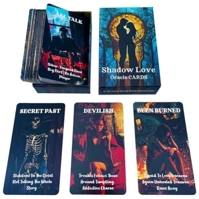 Afbeelding van BAIYOOBAI Shadow Love Oracle, Liefde Relaties Oracle Kaarten, Berichten Inzichtelijke zelfreflectie Kaarten Deck voor Beginner