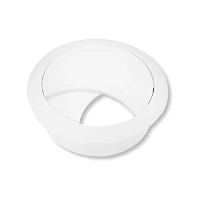 Afbeelding van cyclingcolors Kabeldoorvoer 58 mm, meubel, kantoor, kabeldoorvoer, kabeluitlaat, kunststof (wit)