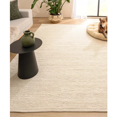Afbeelding van Wollen Tapijt/Vloerkleed Narvik Wit 240x340 Cm 100% Wol