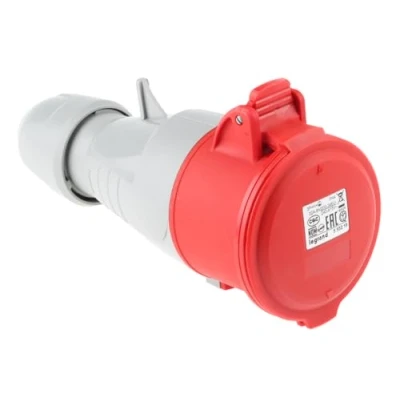 Afbeelding van Legrand, CEE koppeling, 32A rood 5 polig (3P+N+PE), 6h (400V/32A), beschermingsklasse IP44, IK09, 090125