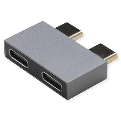 Afbeelding van ROLINE USB 3.2 Gen 2 Adapter, 2x type C C, M/F, zilver