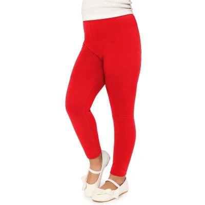 Afbeelding van Merry Style MS MS10 130 LE Meisjes Lang Leggings Sport Vrijetijdsbroek Viscose Sporbroek Yogabroek Rood 122