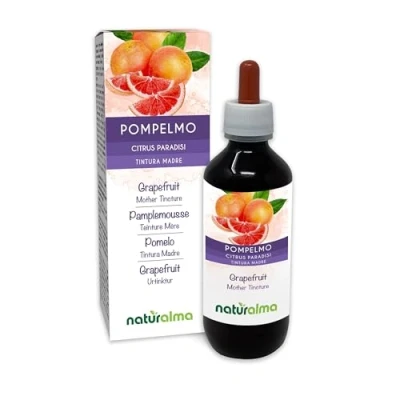 Afbeelding van Grapefruit (Citrus paradisi) zaden Alcoholvrije moedertinctuur Naturalma Verrijkt met vitamine C Vloeibaar extract druppels 200 ml Voedingssupplement Veganistisch
