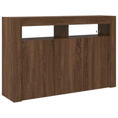Afbeelding van vidaXL Sideboard Bruin Eiken Spaanplaat 116 x 30 75 cm