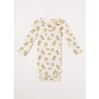 Afbeelding van Lil &#039;Atelier Meisjes NBFGavo ribgebreide romper in biologische katoenblend de kleur Beige, maat: 62