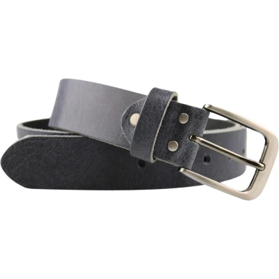 Afbeelding van Fana Belts Leren Riem Donkerblauw Dames/Heren Grote Maat Taillemaat 125