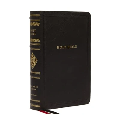 Afbeelding van KJV Large Print Reference Bible, Black Leathersoft, Red Letter, Comfort Print, Thumb Indexed (Sovereign Collection): Holy King James Version