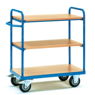 Afbeelding van Fetra 8101 Etagewagen Staal Poedercoating Laadvermogen (max.): 500 kg Stralend blauw (RAL 5007)