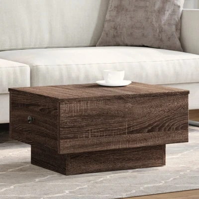 Afbeelding van Salontafel 60x45x31 cm bewerkt hout bruin eikenkleurig