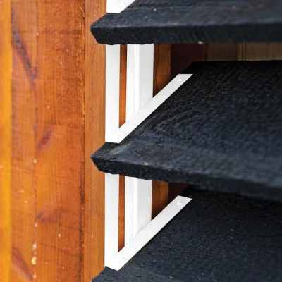 Afbeelding van Flex Fence Draaibare Lamellen voor in de tuin Wit RVS 165 cm 2 stuks