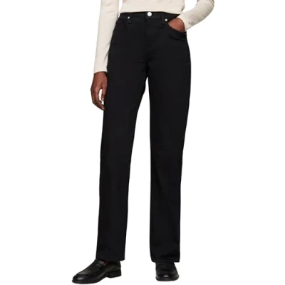 Afbeelding van Tommy Hilfiger Classic Straight leg jeans, Dames, Maat: 26x30, Stay black