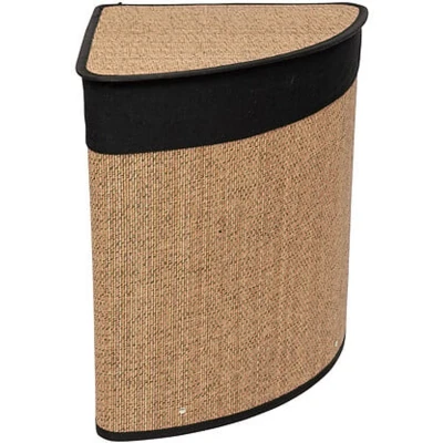 Afbeelding van 5Five Wasmand bamboe hout met deksel naturel 50 x 37 cm 48 liter opvouwbaar