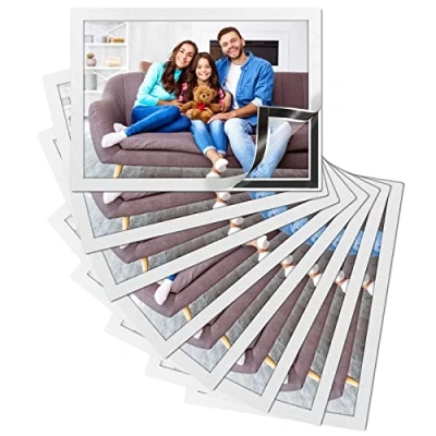 Afbeelding van BELIHOME Magneetlijst A4, 8 stuks A4 info lijsten, zelfklevend opklapbaar magnetisch frame met magneetsluiting, infovak, bladhouder voor informatielijst