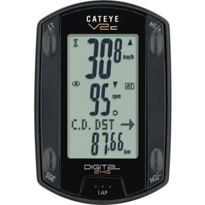 Afbeelding van CatEye V2C CC TR200W Fietscomputer 2x Draadloos Zwart