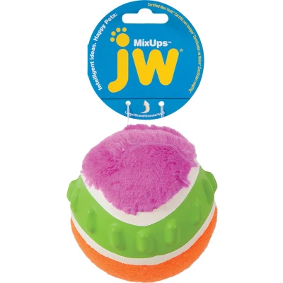 Afbeelding van JW Mixups Ribbed Ball L 10 cm