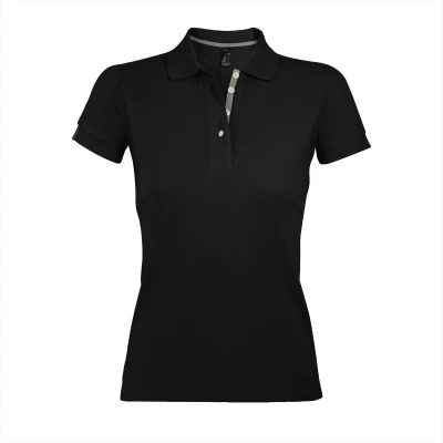 Afbeelding van SOL&#039;S Women&#039;s Polo Shirt Portland L588 Black/Grey (Solid) S