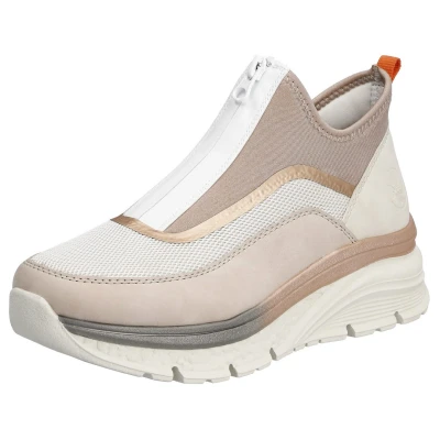 Afbeelding van Rieker Boots zonder sluiting , sleehak, vrijetijdsschoen, high top sneakers, ritssluiting