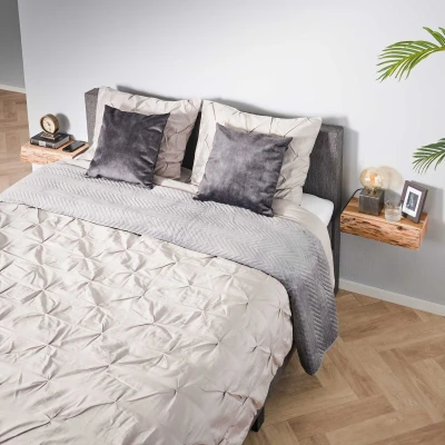 Afbeelding van Fraaai Hardy nachtkastje zwevend acacia Hout L set van 2