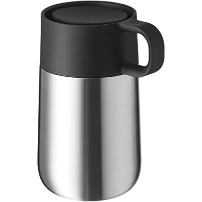 Afbeelding van WMF Impulse Travel Mok, thermobeker roestvrij staal 0,3 l, automatische sluiting, 360 graden drinkopening, houdt dranken 6 uur warm / 12 koud, gematteerd