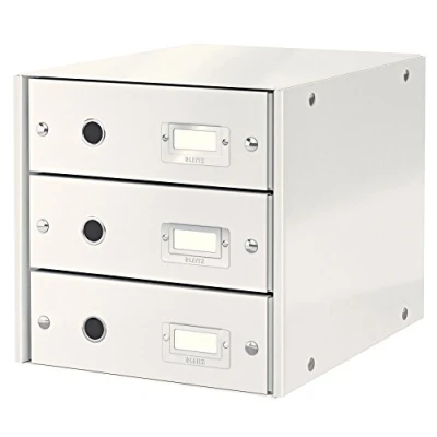 Afbeelding van Leitz Ladekast, 3 Laden, A4, Click And Store, 60480001 Wit
