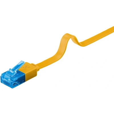 Afbeelding van Goobay CAT 6A Flat Patch Cable U/UTP, yellow 2 m