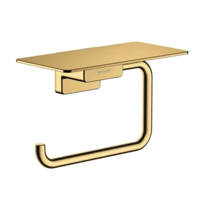 Afbeelding van Hansgrohe addstoris closetrolhouder met planchet polished gold optic 41772990