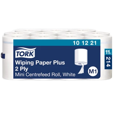 Afbeelding van Tork 101221 Poetsrol mini wiping plus centerfeed 2 laags M1